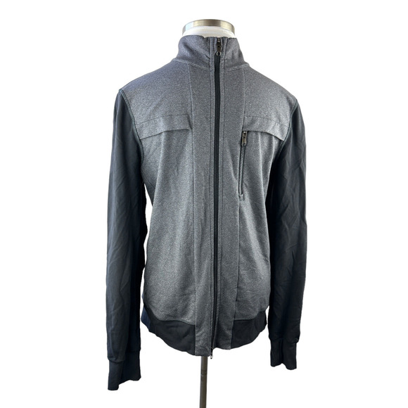 Lululemon Post Gravity Jacket Full Zip Heathered Black Gray Men's Size Large - Picture 16 of 16